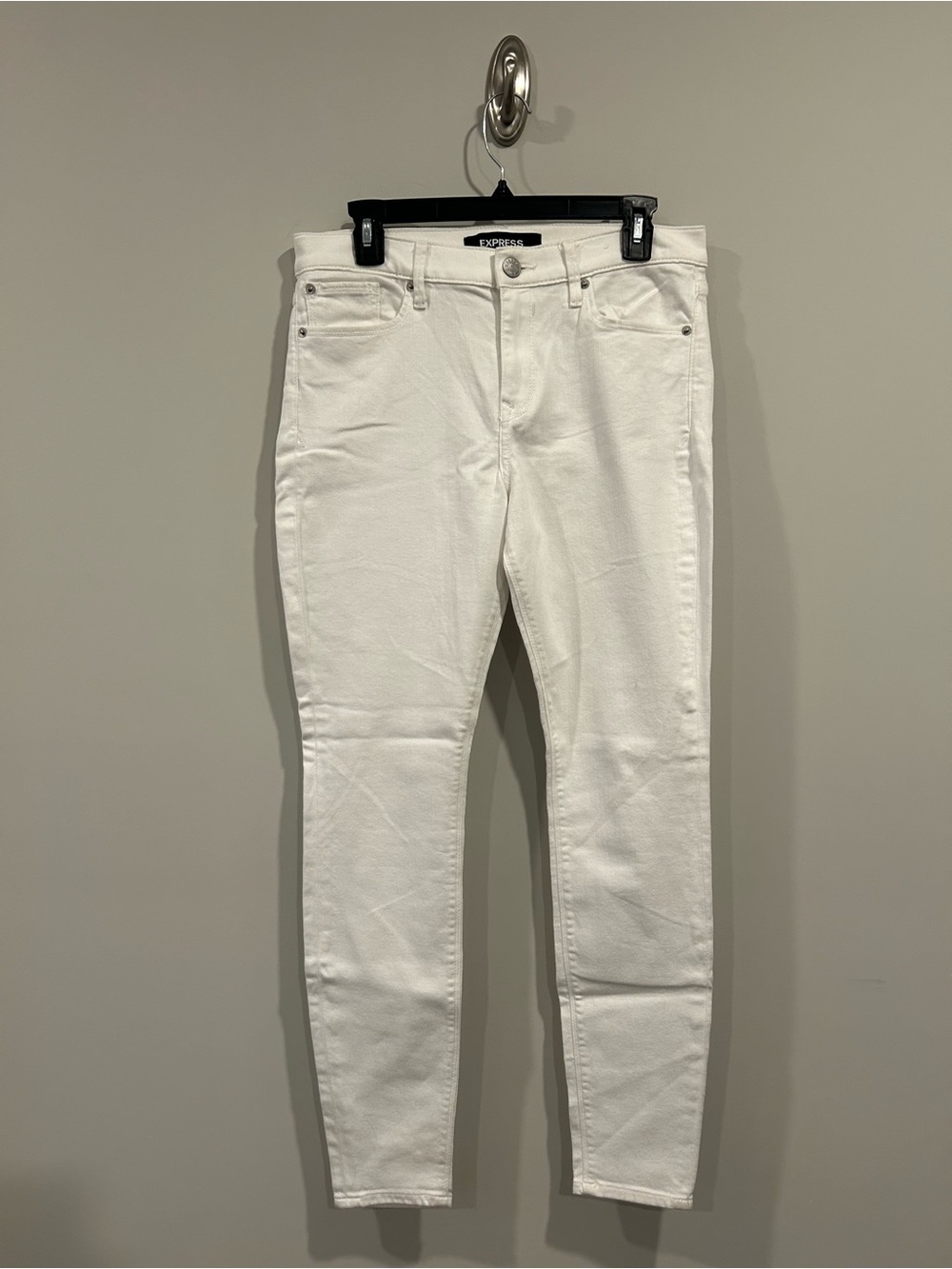 Express White High-Rise Skinny Jeans - Clean White